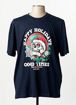 T-shirt bleu JACK & JONES homme