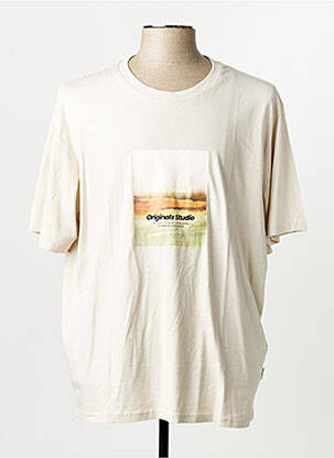 T-shirt beige JACK & JONES homme