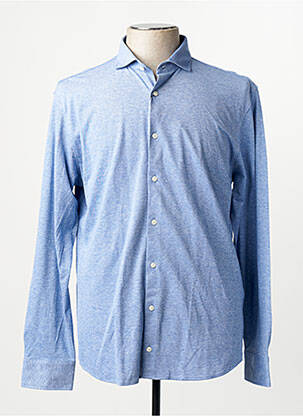 Chemise manches longues poignets boutonnés bleu SELECTED homme