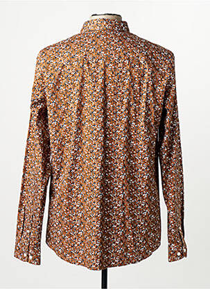 Chemise manches longues marron JACK & JONES homme