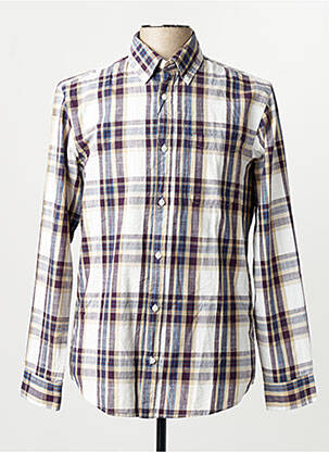 Chemise manches longues marron JACK & JONES homme