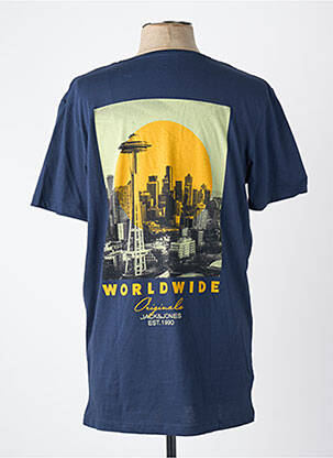 T-shirt bleu JACK & JONES homme