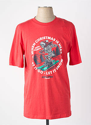 T-shirt rouge JACK & JONES homme