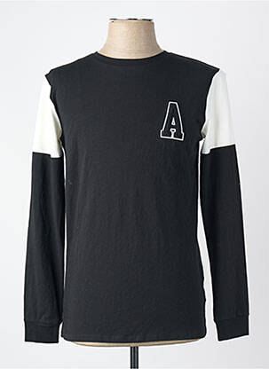 Pull col rond manches longues noir NAME IT garcon