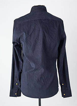 Chemise manches longues bleu DELAHAYE homme