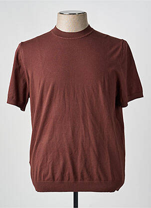 T-shirt marron MANGO homme