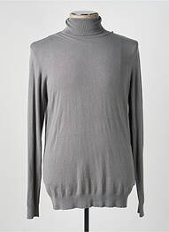 Pull col roulé gris PETROL INDUSTRIES homme