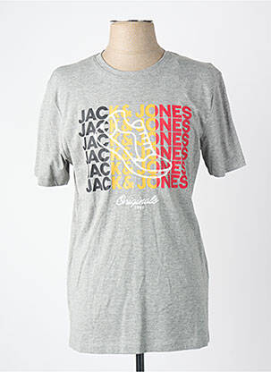 T-shirt gris JACK & JONES homme
