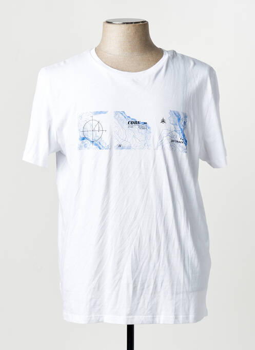T-shirt manches courtes manches courtes blanc JACK & JONES homme