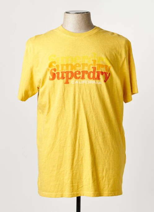 T-shirt jaune SUPERDRY homme
