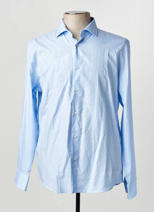 Chemise manches longues bleu MANGO homme