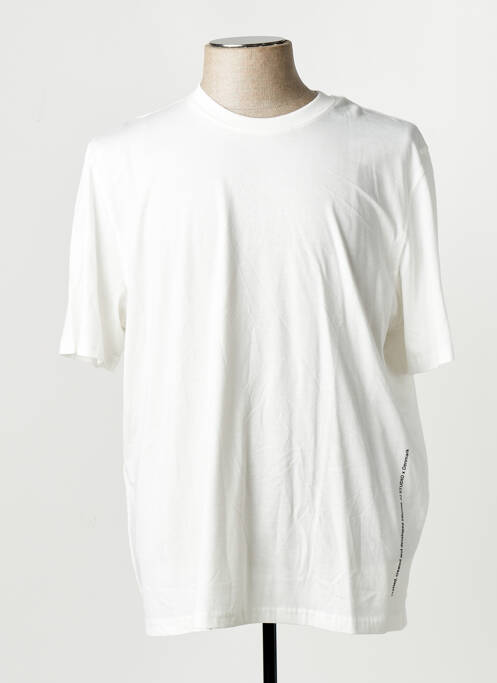 T-shirt col rond manches courtes blanc JACK & JONES homme