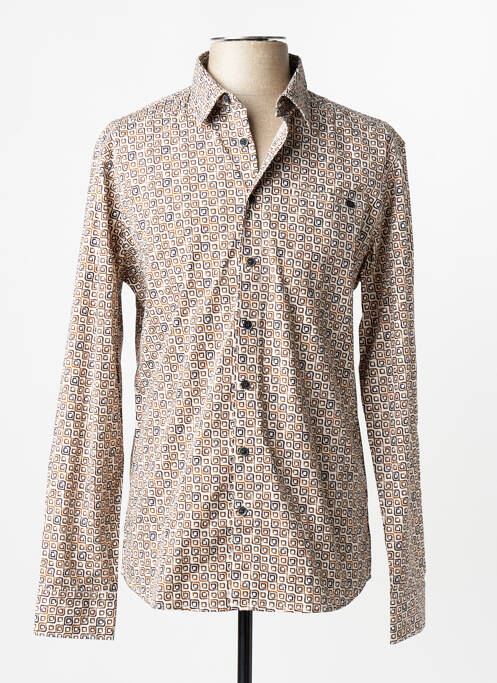 Chemise manches longues marron NO EXCESS homme