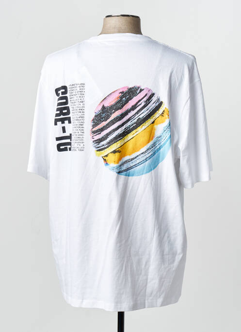 T-shirt col rond blanc JACK & JONES homme