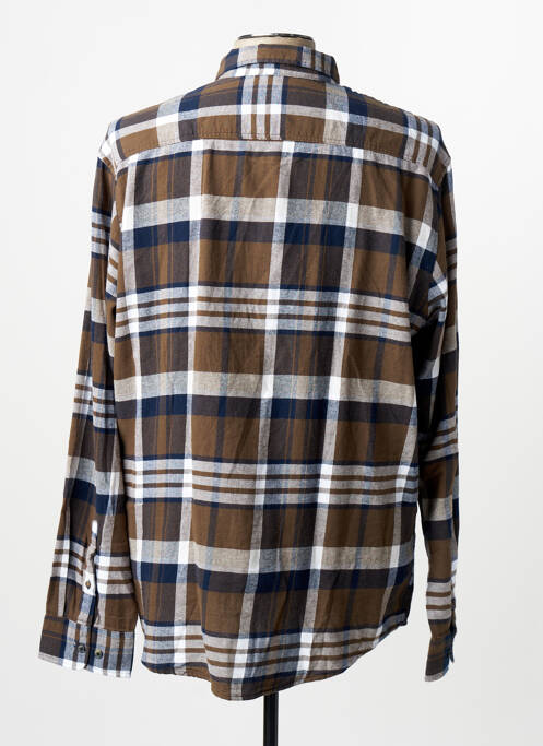 Chemise manches longues marron JACK & JONES homme