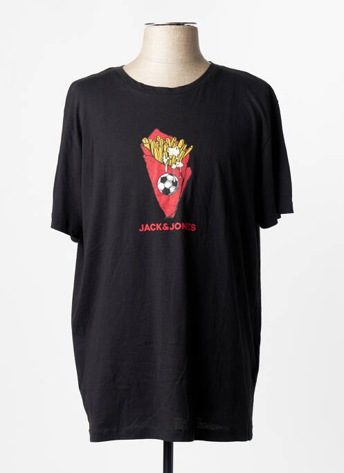 T-shirt coupe droite noir JACK & JONES homme
