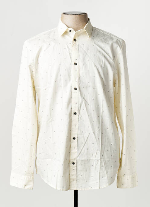 Chemise manches longues blanc TOM TAILOR homme