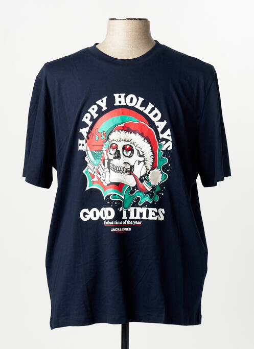 T-shirt bleu JACK & JONES homme