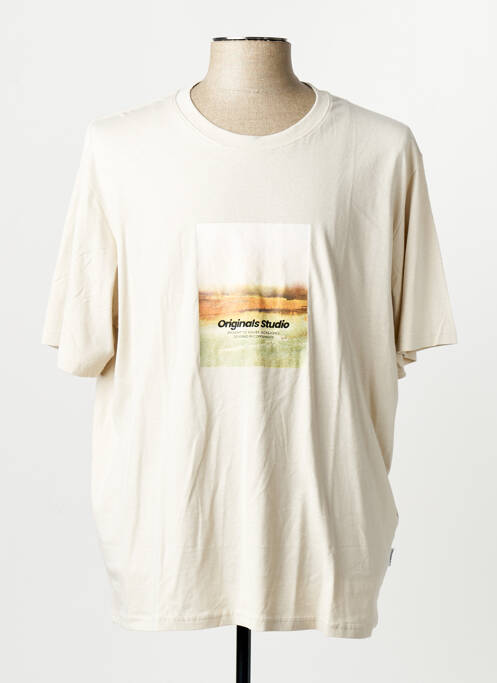 T-shirt beige JACK & JONES homme