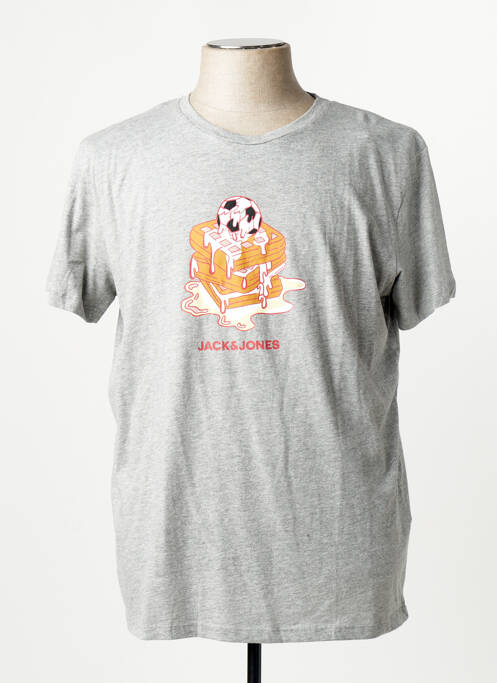 T-shirt coupe droite gris JACK & JONES homme