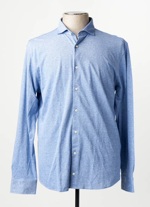 Chemise manches longues poignets boutonnés bleu SELECTED homme