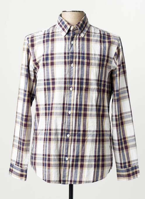 Chemise manches longues marron JACK & JONES homme