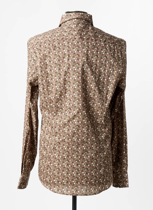Chemise manches longues beige DELAHAYE homme