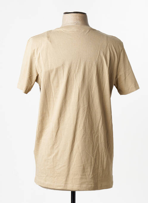 T-shirt col rond beige JACK & JONES homme