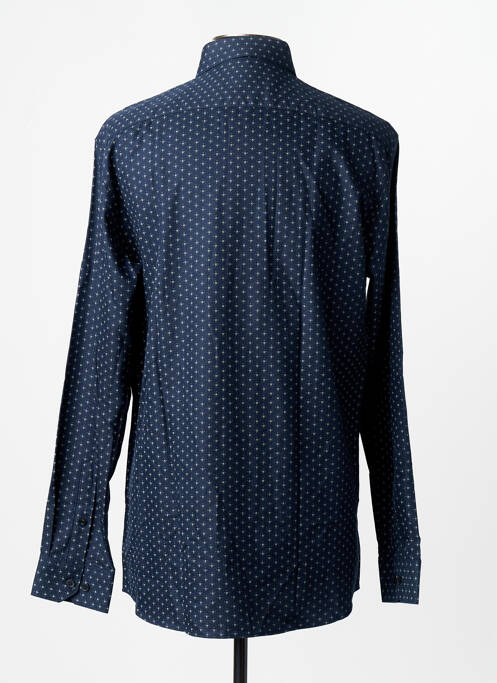 Chemise manches longues poignets boutonnés bleu SELECTED homme