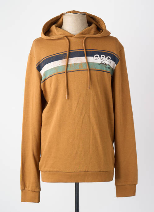 Sweat-shirt à capuche marron JACK & JONES homme