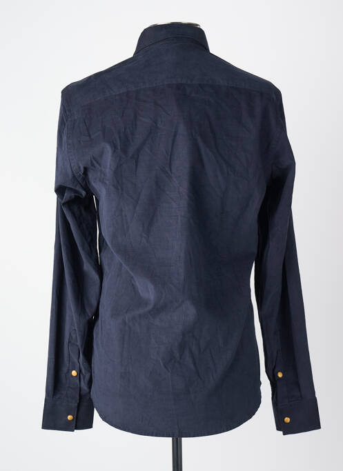 Chemise manches longues bleu DELAHAYE homme