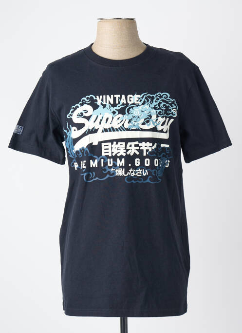 T-shirt bleu SUPERDRY homme