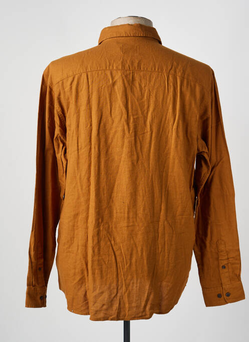 Chemise manches longues marron JACK & JONES homme