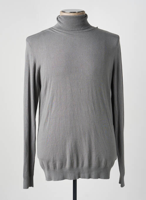 Pull col roulé gris PETROL INDUSTRIES homme