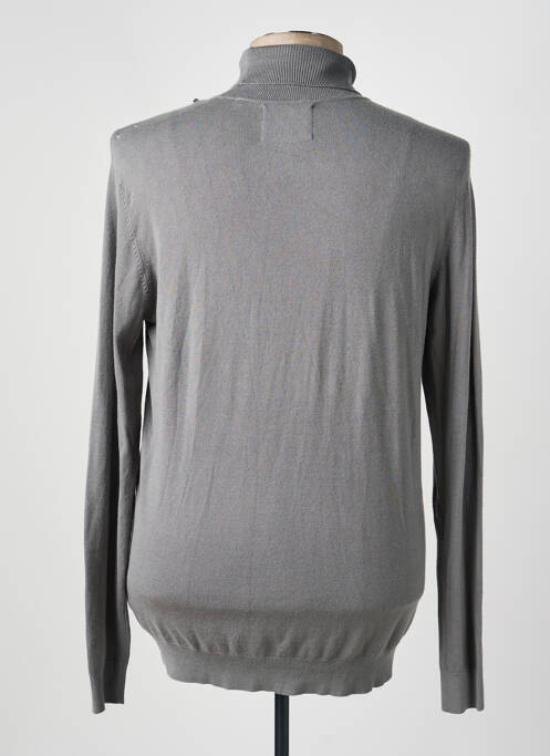 Pull col roulé gris PETROL INDUSTRIES homme