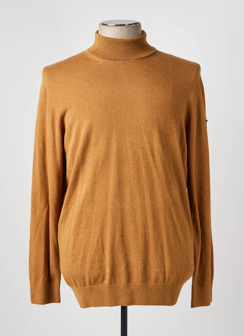 Pull col roulé marron PRESLEY AND SUN homme