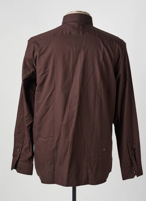Chemise manches longues marron JACK & JONES homme