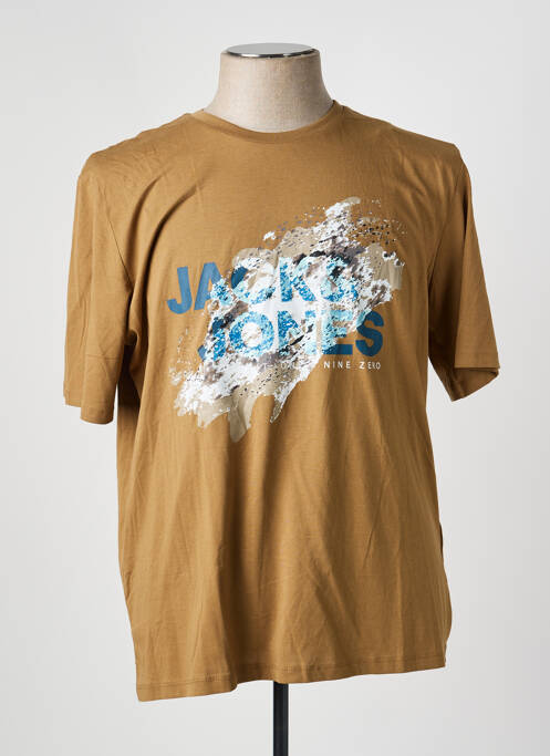 T-shirt manches courtes manches courtes marron JACK & JONES homme