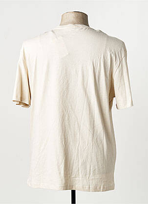 T-shirt col rond manches courtes beige JACK & JONES homme