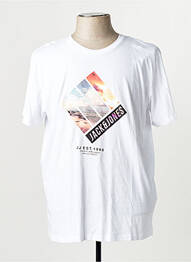 T-shirt coupe droite blanc JACK & JONES homme