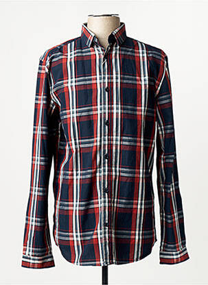 Chemise manches longues manches longues bleu TOM TAILOR homme