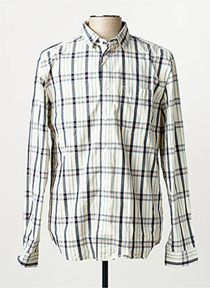 Chemise manches longues beige TOM TAILOR homme