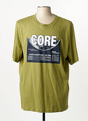 T-shirt col rond vert JACK & JONES homme