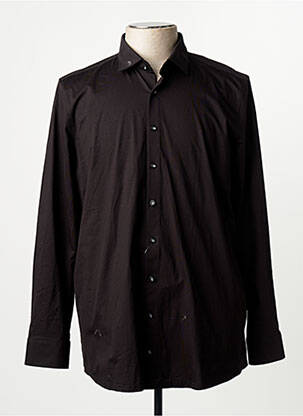Chemise manches longues noir OLYMP homme