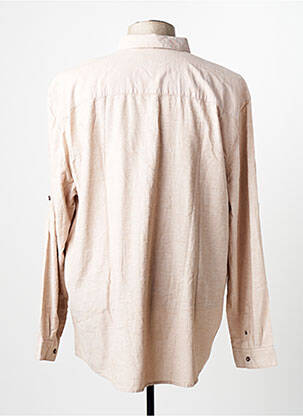 Chemise manches longues beige TOM TAILOR homme