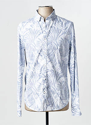 Chemise manches longues bleu GARCIA homme