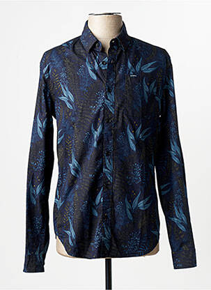 Chemise manches longues bleu GARCIA homme