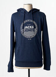 Sweat-shirt à capuche manches longues manches longues bleu JACK & JONES homme