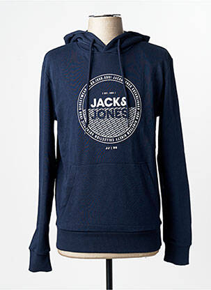 Sweat-shirt à capuche manches longues manches longues bleu JACK & JONES homme