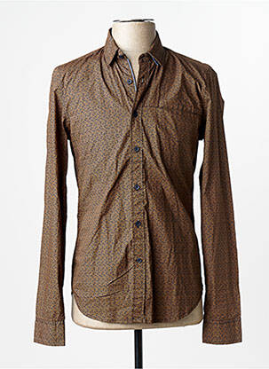 Chemise manches longues marron GARCIA homme
